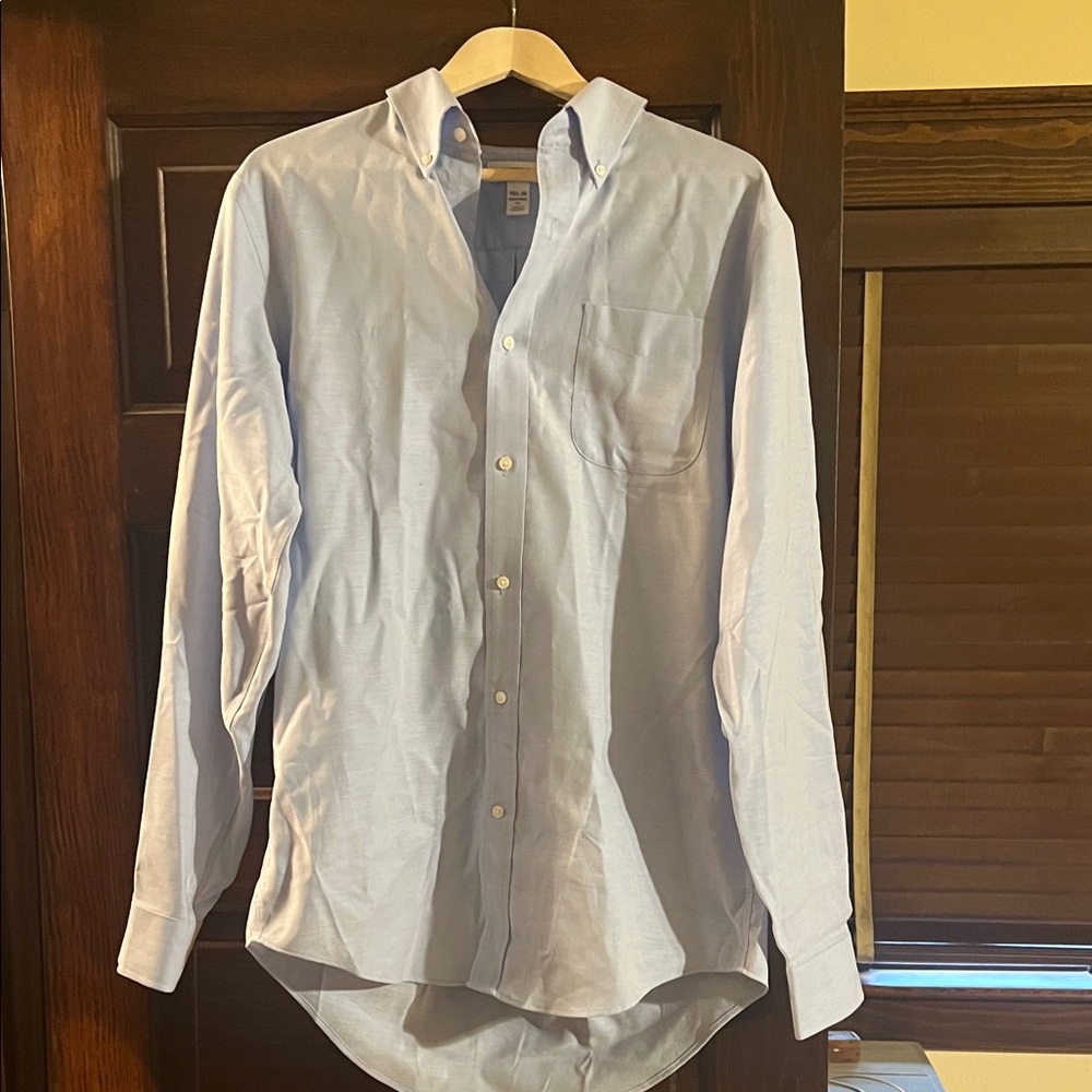 Lands' End Men's Light Blue Button Down Shirt